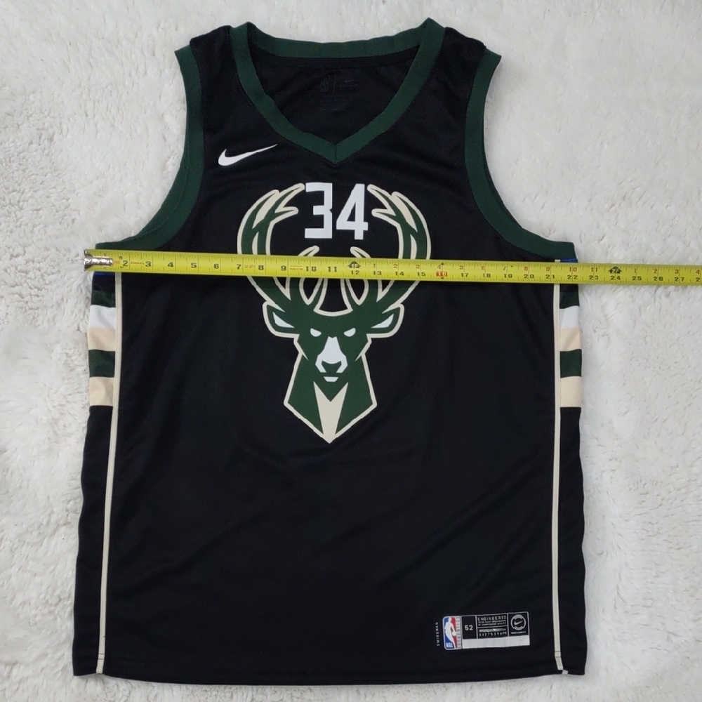 NBA Nike Black and Green Bucks Jersey - Picture 10 of 17